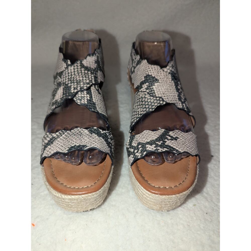 Indigo rd. Fresia Women Ankle Strap Sandal Shoes Beige Synthetic Size 6.5 Medium